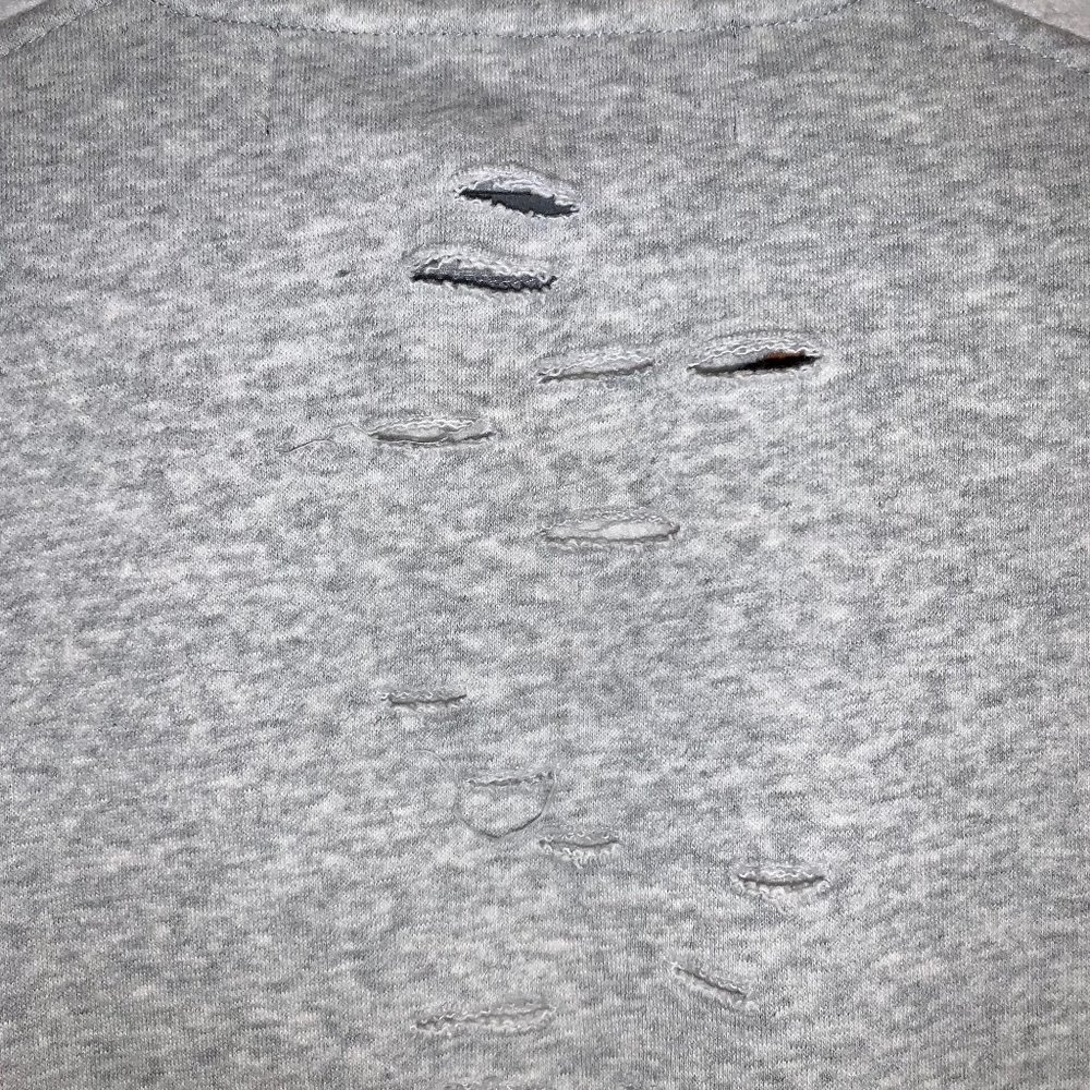 Code Mode Gray Distressed Oversized Sweatshirt L - image 8